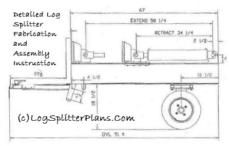 Lite Duty Home Built 18 Ton Horizontal Log Splitter Plans